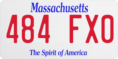MA license plate 484FX0
