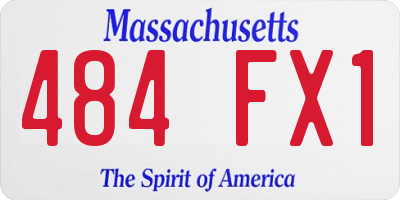MA license plate 484FX1
