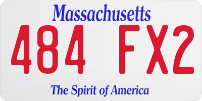 MA license plate 484FX2