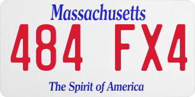 MA license plate 484FX4