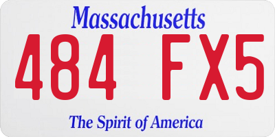 MA license plate 484FX5