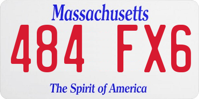 MA license plate 484FX6