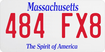 MA license plate 484FX8