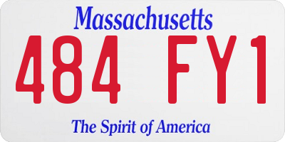 MA license plate 484FY1