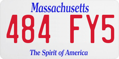 MA license plate 484FY5