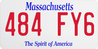 MA license plate 484FY6