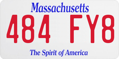 MA license plate 484FY8