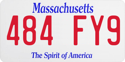 MA license plate 484FY9