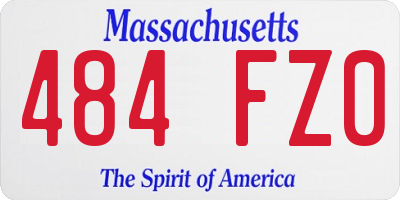MA license plate 484FZ0