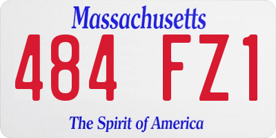 MA license plate 484FZ1