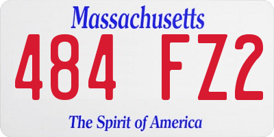 MA license plate 484FZ2