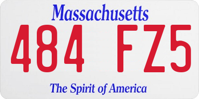 MA license plate 484FZ5