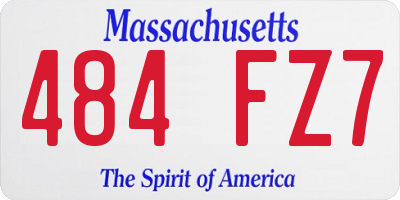 MA license plate 484FZ7