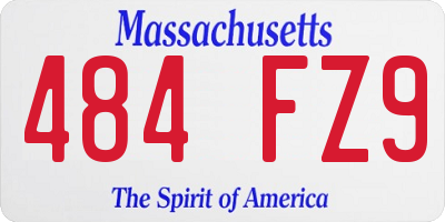 MA license plate 484FZ9