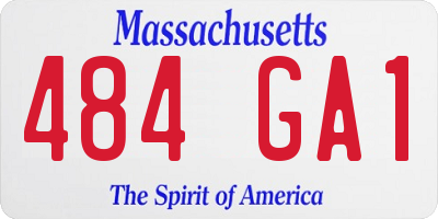 MA license plate 484GA1
