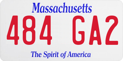 MA license plate 484GA2