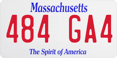 MA license plate 484GA4