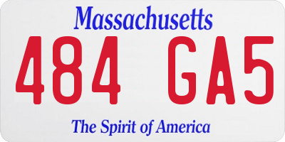 MA license plate 484GA5