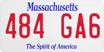 MA license plate 484GA6
