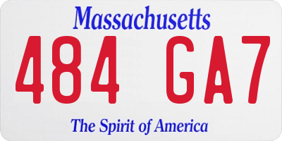 MA license plate 484GA7