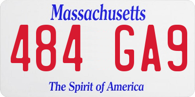 MA license plate 484GA9
