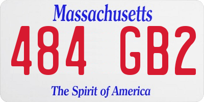 MA license plate 484GB2