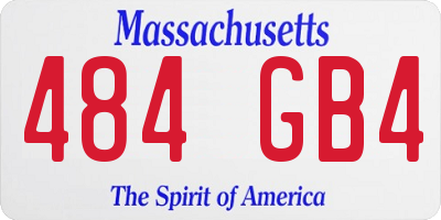 MA license plate 484GB4