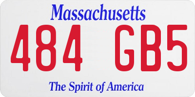 MA license plate 484GB5