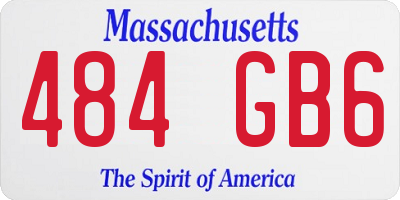 MA license plate 484GB6