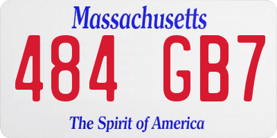 MA license plate 484GB7