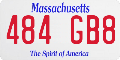 MA license plate 484GB8