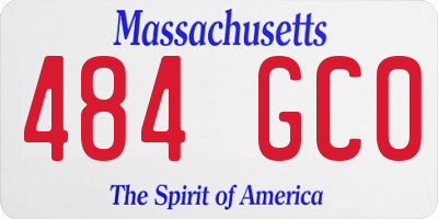 MA license plate 484GC0