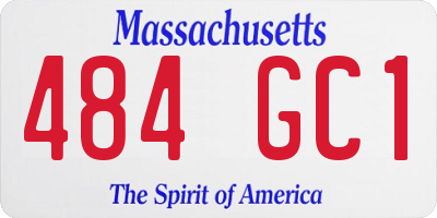 MA license plate 484GC1