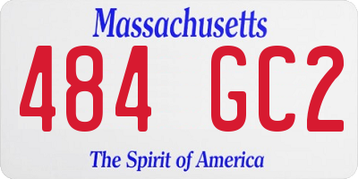 MA license plate 484GC2