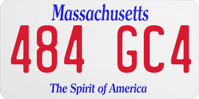 MA license plate 484GC4