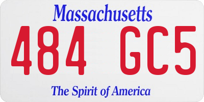 MA license plate 484GC5