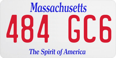 MA license plate 484GC6
