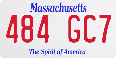 MA license plate 484GC7