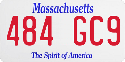 MA license plate 484GC9