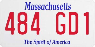 MA license plate 484GD1