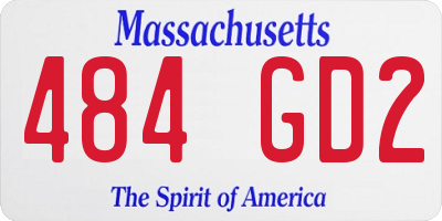 MA license plate 484GD2