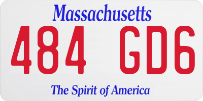 MA license plate 484GD6