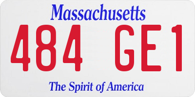 MA license plate 484GE1