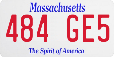 MA license plate 484GE5