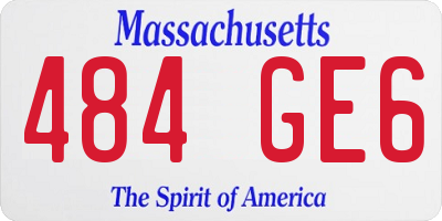 MA license plate 484GE6