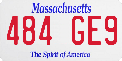 MA license plate 484GE9