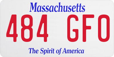 MA license plate 484GF0