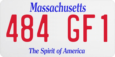 MA license plate 484GF1