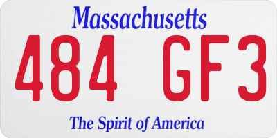 MA license plate 484GF3