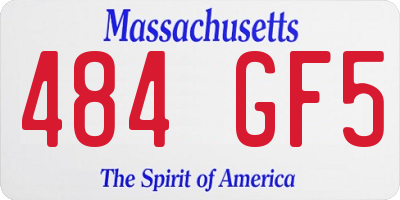 MA license plate 484GF5